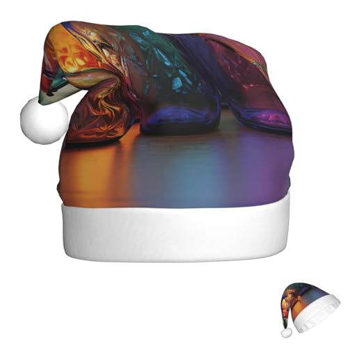 Weihnachtsmütze für Männer und Frauen, Plüsch-Weihnachtsmütze, bunte Glasflasche, Weihnachtsmannmützen für Party, Urlaub Weihnachtsmütze für Männer und Frauen, Plüsch-Weihnachtsmütze, bunte Glasflasche, Weihnachtsmannmützen für Party, Urlaub von HJKBCV