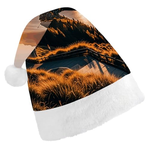 Weihnachtsmütze für Männer und Frauen, Plüsch-Weihnachtsmütze, glänzende Overlook-Weihnachtsmütze für Party, Urlaub Weihnachtsmütze für Männer und Frauen, Plüsch-Weihnachtsmütze, glänzende Overlook-Weihnachtsmütze für Party, Urlaub von HJKBCV
