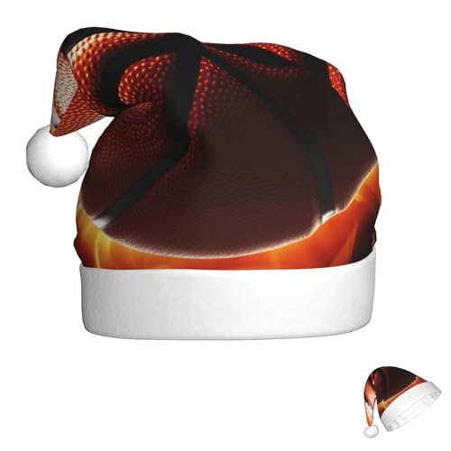 Weihnachtsmütze für Männer und Frauen, Plüschmütze, Basketball, Weihnachtsmannmützen für Party, Urlaub Weihnachtsmütze für Männer und Frauen, Plüschmütze, Basketball, Weihnachtsmannmützen für Party, Urlaub von HJKBCV