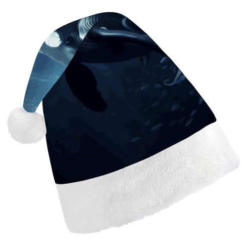Weihnachtsmütze für Männer und Frauen, Plüschmütze, Marine-Wale, Weihnachtsmannmützen für Party, Urlaub Weihnachtsmütze für Männer und Frauen, Plüschmütze, Marine-Wale, Weihnachtsmannmützen für Party, Urlaub von HJKBCV