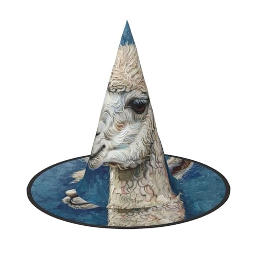 HJKTVDRQ Alpaka-Llama-Druck, Halloween-Hüte, Hexenhüte, Zaubererhüte für Halloween, Festivals, Karneval, Cosplay HJKTVDRQ Alpaka-Llama-Druck, Halloween-Hüte, Hexenhüte, Zaubererhüte für Halloween, Festivals, Karneval, Cosplay von HJKTVDRQ