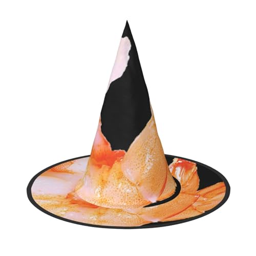 HJKTVDRQ Glutton Garnelen-Druck, Halloween-Hüte, Hexenhüte, Zaubererhüte für Halloween, Feste, Karneval, Cosplay HJKTVDRQ Glutton Garnelen-Druck, Halloween-Hüte, Hexenhüte, Zaubererhüte für Halloween, Feste, Karneval, Cosplay von HJKTVDRQ