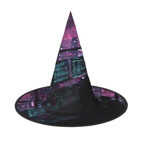 HJKTVDRQ Hacker Era Print Halloween Hüte Hexenhüte Zauberer Hüte für Halloween Festlichkeiten Karneval Cosplay HJKTVDRQ Hacker Era Print Halloween Hüte Hexenhüte Zauberer Hüte für Halloween Festlichkeiten Karneval Cosplay von HJKTVDRQ