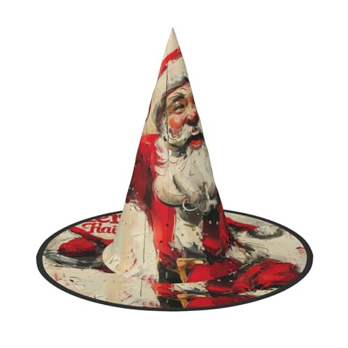 HJKTVDRQ Halloween-Hüte mit Aufschrift "Merry Christmas", Hexenhüte, Zaubererhüte für Halloween, Feste, Karneval, Cosplay HJKTVDRQ Halloween-Hüte mit Aufschrift "Merry Christmas", Hexenhüte, Zaubererhüte für Halloween, Feste, Karneval, Cosplay von HJKTVDRQ