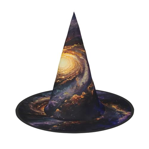 HJKTVDRQ Halloween-Hüte mit Galaxie-Druck, Hexenhüte, Zauberer-Hüte für Halloween, Feste, Karneval, Cosplay HJKTVDRQ Halloween-Hüte mit Galaxie-Druck, Hexenhüte, Zauberer-Hüte für Halloween, Feste, Karneval, Cosplay von HJKTVDRQ