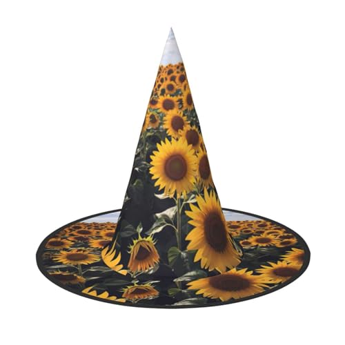 HJKTVDRQ Halloween-Hüte mit Sonnenblumen-Druck, Hexenhüte, Zaubererhüte für Halloween, Feste, Karneval, Cosplay HJKTVDRQ Halloween-Hüte mit Sonnenblumen-Druck, Hexenhüte, Zaubererhüte für Halloween, Feste, Karneval, Cosplay von HJKTVDRQ
