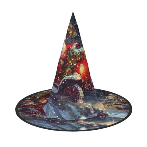 HJKTVDRQ Halloween-Hüte mit Weihnachtsmotiv, Hexenhüte, Zaubererhüte für Halloween, Feste, Karneval, Cosplay HJKTVDRQ Halloween-Hüte mit Weihnachtsmotiv, Hexenhüte, Zaubererhüte für Halloween, Feste, Karneval, Cosplay von HJKTVDRQ