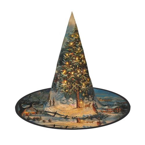 HJKTVDRQ Halloween-Hüte mit Weihnachtsmotiv, Hexenhüte, Zaubererhüte für Halloween, Feste, Karneval, Cosplay HJKTVDRQ Halloween-Hüte mit Weihnachtsmotiv, Hexenhüte, Zaubererhüte für Halloween, Feste, Karneval, Cosplay von HJKTVDRQ