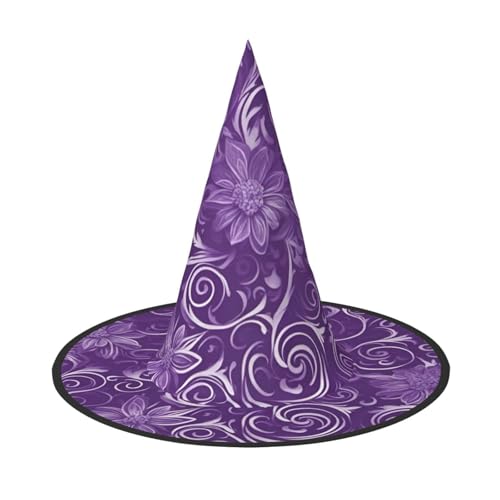 HJKTVDRQ Halloween-Hüte mit floralem Efeu-Druck, Halloween-Hexenhüte, Zaubererhüte für Halloween, Feste, Karneval, Cosplay HJKTVDRQ Halloween-Hüte mit floralem Efeu-Druck, Halloween-Hexenhüte, Zaubererhüte für Halloween, Feste, Karneval, Cosplay von HJKTVDRQ