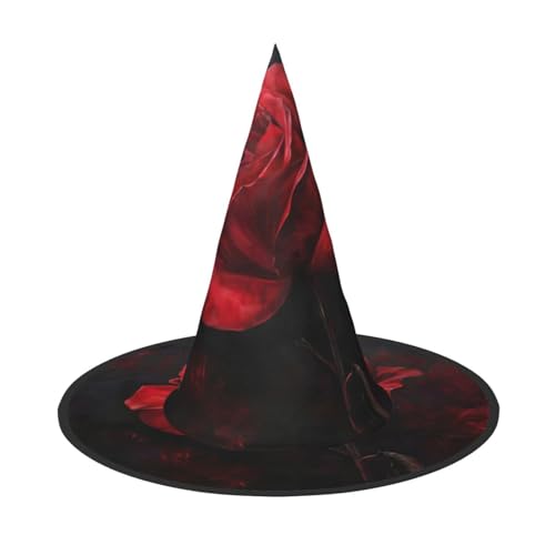 HJKTVDRQ Halloween-Hüte mit roten Rosen, Hexenhüte, Zaubererhüte für Halloween, Feste, Karneval, Cosplay HJKTVDRQ Halloween-Hüte mit roten Rosen, Hexenhüte, Zaubererhüte für Halloween, Feste, Karneval, Cosplay von HJKTVDRQ
