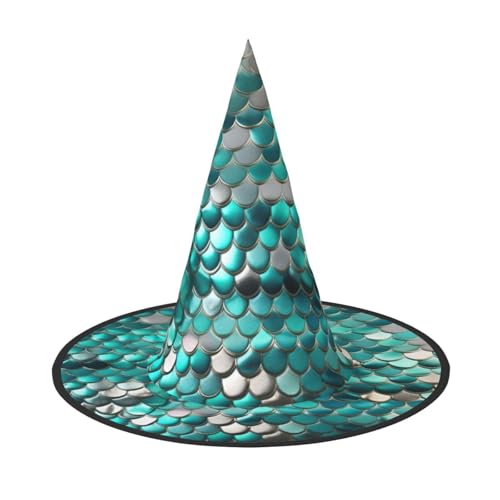HJKTVDRQ Meerjungfrauen-Schuppen-Druck, Halloween-Hexenhüte, Zauberer-Hüte für Halloween, Festivals, Karneval, Cosplay HJKTVDRQ Meerjungfrauen-Schuppen-Druck, Halloween-Hexenhüte, Zauberer-Hüte für Halloween, Festivals, Karneval, Cosplay von HJKTVDRQ