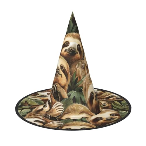 HJKTVDRQ Nette Faultier Druck Halloween Hüte Halloween Hexe Hüte Zauberer Hüte Für Halloween Feste, Karneval Cosplay HJKTVDRQ Nette Faultier Druck Halloween Hüte Halloween Hexe Hüte Zauberer Hüte Für Halloween Feste, Karneval Cosplay von HJKTVDRQ