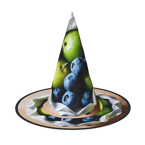 HJKTVDRQ Obstbild-Druck, Halloween-Hüte, Hexenhüte, Zaubererhüte für Halloween, Feste, Karneval, Cosplay HJKTVDRQ Obstbild-Druck, Halloween-Hüte, Hexenhüte, Zaubererhüte für Halloween, Feste, Karneval, Cosplay von HJKTVDRQ