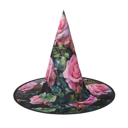 HJKTVDRQ Rote frische Rosen, Halloween-Hüte, Hexenhüte, Zaubererhüte für Halloween, Feste, Karneval, Cosplay HJKTVDRQ Rote frische Rosen, Halloween-Hüte, Hexenhüte, Zaubererhüte für Halloween, Feste, Karneval, Cosplay von HJKTVDRQ
