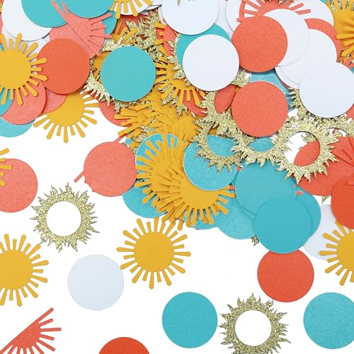 360 Stück Boho-Sonnen-Konfetti, Baby-Tauf-Sonnen-Konfetti, "You Are My Sunshine"-Tischdekoration, grooviges Retro, Tischstreupapier, Sonnenschein, Babyparty, Dekorationen für 360 Stück Boho-Sonnen-Konfetti, Baby-Tauf-Sonnen-Konfetti, "You Are My Sunshine"-Tischdekoration, grooviges Retro, Tischstreupapier, Sonnenschein, Babyparty, Dekorationen für von HJKlove