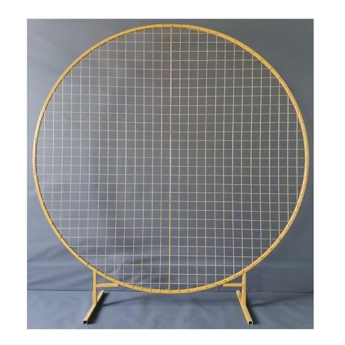 HJLKDYM Runder Hintergrundständer, Metall-Ballonbogenständer, Hochzeitsbogen Gartenlauben-Hintergrundrahmen Für Hochzeiten Geburtstage Partydekorationen Jubiläum(Gold,1m/39.37in) von HJLKDYM