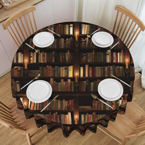 HJLUUFT Außergewöhnliche runde Tischdecken, wiederverwendbar, 152,4 cm, runde Tischdecke für alle Gelegenheiten, perfekt von HJLUUFT