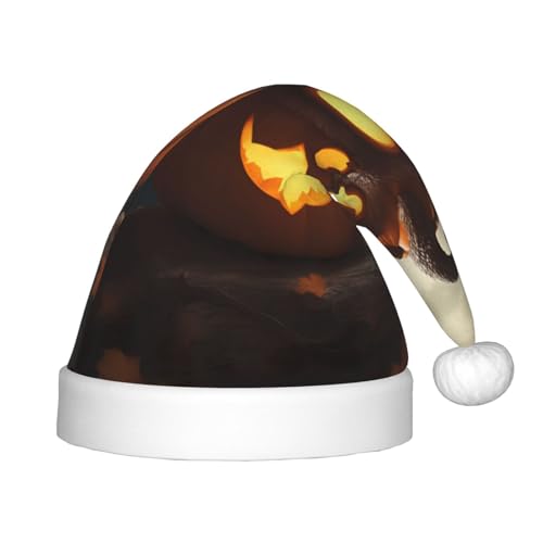 HJLUUFT Weihnachtsmütze mit Eulenkürbis-Motiv, Weihnachtsmannmütze für Weihnachten, Partyzubehör, Weihnachtsfeiertagsmütze für Weihnachten, festliches Party-Zubehör HJLUUFT Weihnachtsmütze mit Eulenkürbis-Motiv, Weihnachtsmannmütze für Weihnachten, Partyzubehör, Weihnachtsfeiertagsmütze für Weihnachten, festliches Party-Zubehör von HJLUUFT