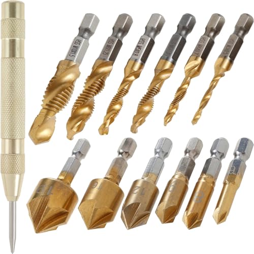 13-teiliger Senkerbohrer mit Sechskantschaft for Bohren von Leichtmetall-Aluminiumplatten, Faserplatten, Sperrholz, Kunststoff, Metall 13-teiliger Senkerbohrer mit Sechskantschaft for Bohren von Leichtmetall-Aluminiumplatten, Faserplatten, Sperrholz, Kunststoff, Metall von HJQFVASQ
