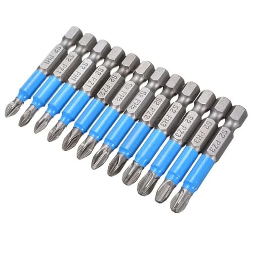 6-teiliges rutschfestes magnetisches Schraubendreher-Bit-Set, 50 mm, 1/4 Zoll Sechskantschaft, Phillips/Kreuzschlitz-Schraubendreher-Bohrer, PH1/PH2/PH3/PZ1/PZ2/PZ3 6-teiliges rutschfestes magnetisches Schraubendreher-Bit-Set, 50 mm, 1/4 Zoll Sechskantschaft, Phillips/Kreuzschlitz-Schraubendreher-Bohrer, PH1/PH2/PH3/PZ1/PZ2/PZ3 von HJQFVASQ