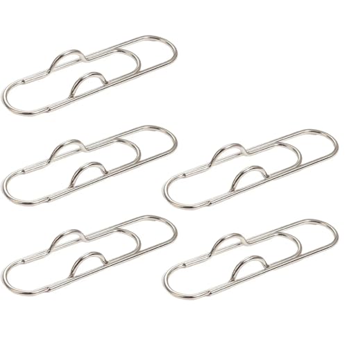 Metall-Stifthalter-Clips, tragbare Büroklammern, Büro-, Schulbedarf, 5 x silberfarben Metall-Stifthalter-Clips, tragbare Büroklammern, Büro-, Schulbedarf, 5 x silberfarben von HJQFVASQ