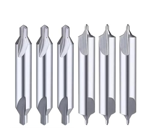 Wolframstahl-Zentrierbohrer, 60-Grad-Hartmetall-Punktbohrer, 1,0 mm, 2,0 mm, 3,0 mm, 4,0 mm, 5,0 mm, Typ AB, Doppelkopf-Metallbohrer(Type A,D1.5xD4x100L) von HJQFVASQ