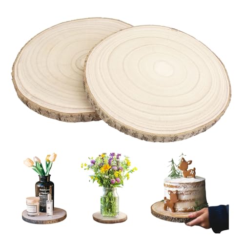 HJYDGJ 2 Stücke Polierte Holzplatte Rund Ø 30-35 cm Ungebohrte Holzkreise Holzbrett Baumscheibe Brett Großes Dekobrett Holz Holzscheiben zum Basteln Baumstamm Deko Paulownia Holzscheiben HJYDGJ 2 Stücke Polierte Holzplatte Rund Ø 30-35 cm Ungebohrte Holzkreise Holzbrett Baumscheibe Brett Großes Dekobrett Holz Holzscheiben zum Basteln Baumstamm Deko Paulownia Holzscheiben von HJYDGJ