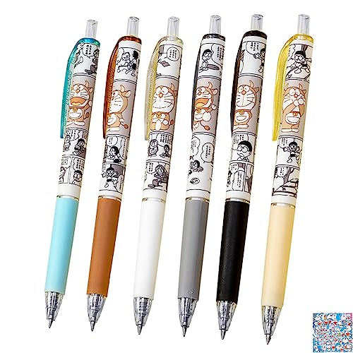 HJYZY Niedliche Katze Stift 0,5 mm Gel Kawaii Stifte Anime Kugelschreiber schwarze Tinte 0,5mm Anime Aufkleber 16 Stück von HJYZY