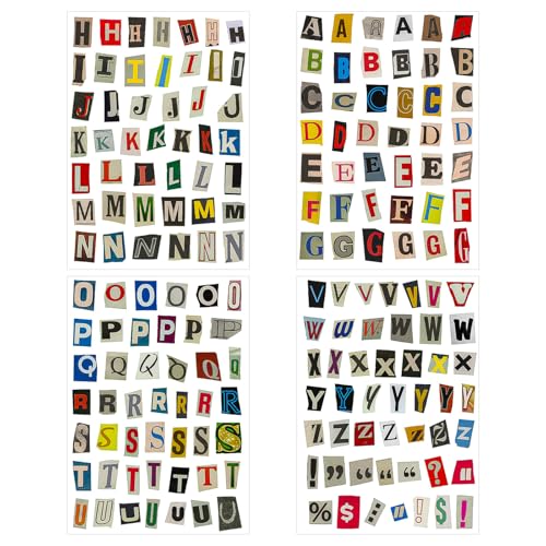AOZUO 181 Stück Selbstklebende Buchstaben Aufkleber, Vintage Letter Sticker Klebebuchstaben Wetterfest Alphabet Aufkleber für Scrapbooking Journal Fotoalbum AOZUO 181 Stück Selbstklebende Buchstaben Aufkleber, Vintage Letter Sticker Klebebuchstaben Wetterfest Alphabet Aufkleber für Scrapbooking Journal Fotoalbum von HJZHII