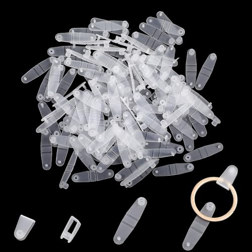 HJZHI Kunststoff-Schlüsselanhänger-Clips, transparent, für Kreditkarten, Kunststoff-Schnappringe, Büro-Druckknöpfe, Schlüsselanhänger für Heimwerker, Handwerk, Schmuckherstellung, 100 Stück HJZHI Kunststoff-Schlüsselanhänger-Clips, transparent, für Kreditkarten, Kunststoff-Schnappringe, Büro-Druckknöpfe, Schlüsselanhänger für Heimwerker, Handwerk, Schmuckherstellung, 100 Stück von HJZHII
