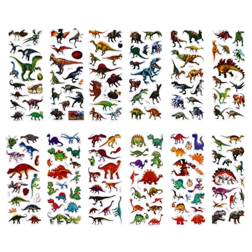 HJZHII 12 Blätter 3D Puffy Sticker Tiere,Tiersticker 3d Sticker,Aufkleber Tieraufkleber Kinderaufkleber Belohnungsaufkleber Vinylaufkleber Schaumstoffaufkleber Lernaufkleber Kreative Geschenkaufkleber von HJZHII