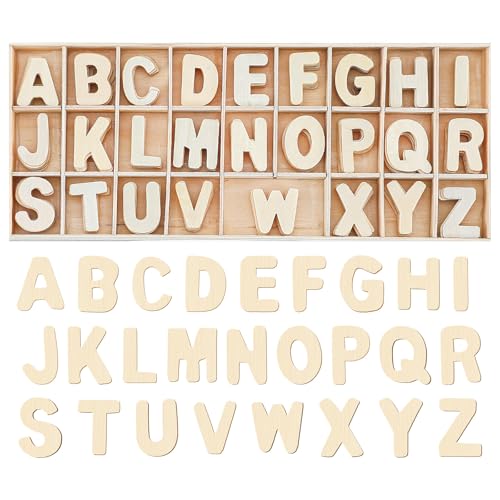 HJZHII 156 Stück holzbuchstaben Set,6 Sätze holzbuchstaben zum basteln Lagerung in Tablett,3 cm Großbuchstaben A-Z Wooden Alphabet Buchstaben für Kunsthandwerk DIY Hochzeitsfeier Home Decoration HJZHII 156 Stück holzbuchstaben Set,6 Sätze holzbuchstaben zum basteln Lagerung in Tablett,3 cm Großbuchstaben A-Z Wooden Alphabet Buchstaben für Kunsthandwerk DIY Hochzeitsfeier Home Decoration von HJZHII