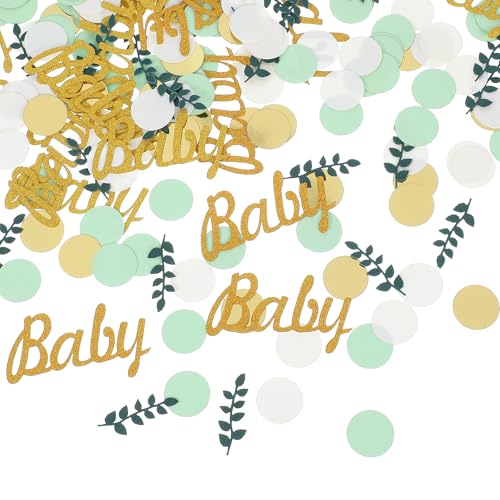 HJZHII 200 Stück Babyparty Deko Mädchen Konfetti,Grün Regenbogen Babyshowerparty Deko,Baby Party Dekoration Glitzerndes Regenbogen Konfetti Tischdekoration Gold Champagner für Baby Geburtstagsparty HJZHII 200 Stück Babyparty Deko Mädchen Konfetti,Grün Regenbogen Babyshowerparty Deko,Baby Party Dekoration Glitzerndes Regenbogen Konfetti Tischdekoration Gold Champagner für Baby Geburtstagsparty von HJZHII
