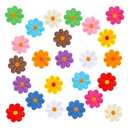 HJZHII 24 Stück 4 X 4 cm Patches Zum Aufbügeln, Flicken Zum Aufbügeln Kinder Aufnäher Blumen Aufbügler 12 Farben Gänseblümchen Bestickte Applikation Florale Nähflicken Für DIY Kleidung Jeans Jacken HJZHII 24 Stück 4 X 4 cm Patches Zum Aufbügeln, Flicken Zum Aufbügeln Kinder Aufnäher Blumen Aufbügler 12 Farben Gänseblümchen Bestickte Applikation Florale Nähflicken Für DIY Kleidung Jeans Jacken von HJZHII