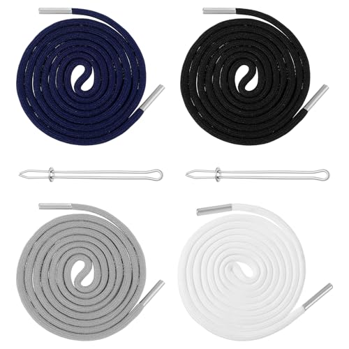 HJZHII 4 Stück 140cm Kordel für Jogginghose Mit 2 Stück Durchziehnadel, Universal Kordel für Hoodie mit Metallenden Polyester Kordelzug für Hoodie Hosen Jacken Sporthosen HJZHII 4 Stück 140cm Kordel für Jogginghose Mit 2 Stück Durchziehnadel, Universal Kordel für Hoodie mit Metallenden Polyester Kordelzug für Hoodie Hosen Jacken Sporthosen von HJZHII