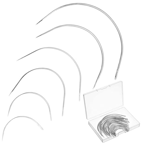 HJZHII 48 Stück Gebogene Nähnadel, Runde Ledersattelnadel, Sattlernadel Rundnadel Dünn Leder Nadel Gebogen Nähen,Nadeln,Nähnadeln Set Polsternadeln für Armbänder, Schmuck, Basteln Lederbearbeitung HJZHII 48 Stück Gebogene Nähnadel, Runde Ledersattelnadel, Sattlernadel Rundnadel Dünn Leder Nadel Gebogen Nähen,Nadeln,Nähnadeln Set Polsternadeln für Armbänder, Schmuck, Basteln Lederbearbeitung von HJZHII