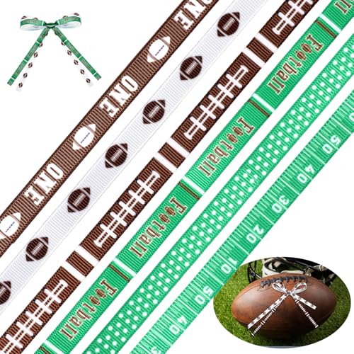 HJZHII 6 Stück 27,7 m Fußballbänder, 0,9 cm Gewinde, Ripsbänder, Haarschleifen, Fußballbänder, Geschenkverpackung, Basteln und Nähen HJZHII 6 Stück 27,7 m Fußballbänder, 0,9 cm Gewinde, Ripsbänder, Haarschleifen, Fußballbänder, Geschenkverpackung, Basteln und Nähen von HJZHII