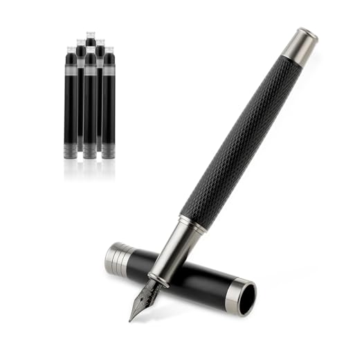 HJZHII Füllfederhalter mit 6 Stück Schwarze Tintenpatronen,Fountain Pen Füllfeder Griffix Füller Lami Füller Rechts Schönschreibfüller Füller Erwachsene Parker Füller für Gebrauch Geschenk HJZHII Füllfederhalter mit 6 Stück Schwarze Tintenpatronen,Fountain Pen Füllfeder Griffix Füller Lami Füller Rechts Schönschreibfüller Füller Erwachsene Parker Füller für Gebrauch Geschenk von HJZHII