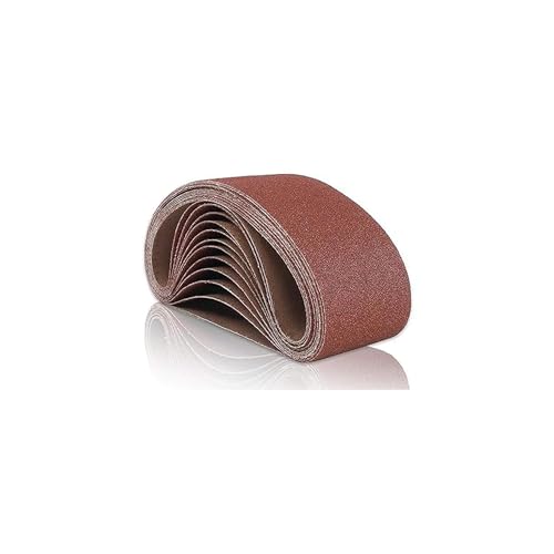 10 Stück HKB ® Gewebe-Schleifbänder, 40 x 303 mm, je 2x K40, 60, 80, 120, 180 für Bandschleifgeräte, Schleifmittel Korund, Hochwertige Profi-Qualität, Hersteller HKB, Artikel-Nr. 181629 von HKB