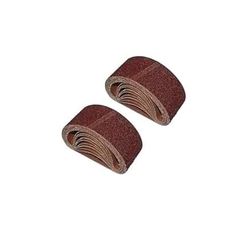 20 Stück HKB ® Gewebe-Schleifbänder, 40 x 303 mm, 4x K40, 60, 80, 120, 180 für Bandschleifgeräte, Handschleifer Schleifmittel Korund, Hochwertige Profi-Qualität, Hersteller HKB, Artikel-Nr. 181629 von HKB