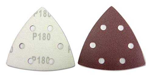 50 x HKB Schleifdreiecke für Delta-Schleifer, 93x93x93mm, Klett, 6-Loch, K180, Korund, Profi-Qualität, universell einsetzbar, Artikel-Nr. 20142 50 x HKB Schleifdreiecke für Delta-Schleifer, 93x93x93mm, Klett, 6-Loch, K180, Korund, Profi-Qualität, universell einsetzbar, Artikel-Nr. 20142 von HKB