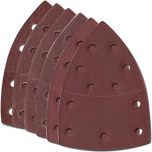 HKB ® 120 Stück Klett-Schleifblätter 105x152 mm je 20 x K40/60/80/120/180/240, für Multischleifer von HKB