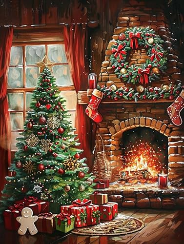 5D DIY Diamond Painting Christmas Tree, Diamond Art Christmas, Round Full Drill & Crafts Cross Stitch Paint by Number Kit for Home Wall Decor Decoration Gift 30x40cm-340 5D DIY Diamond Painting Christmas Tree, Diamond Art Christmas, Round Full Drill & Crafts Cross Stitch Paint by Number Kit for Home Wall Decor Decoration Gift 30x40cm-340 von HKFLD