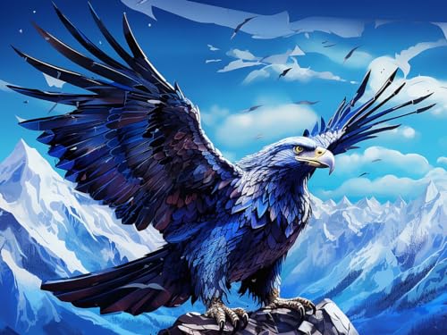 5D DIY Diamond Painting Eagle, Diamond Art Kits Adults Animal, Round Full Drill & Crafts Cross Stitch Paint by Number Kits for Home Wall Decor Gift Decoration 50x60cm-39 5D DIY Diamond Painting Eagle, Diamond Art Kits Adults Animal, Round Full Drill & Crafts Cross Stitch Paint by Number Kits for Home Wall Decor Gift Decoration 50x60cm-39 von HKFLD
