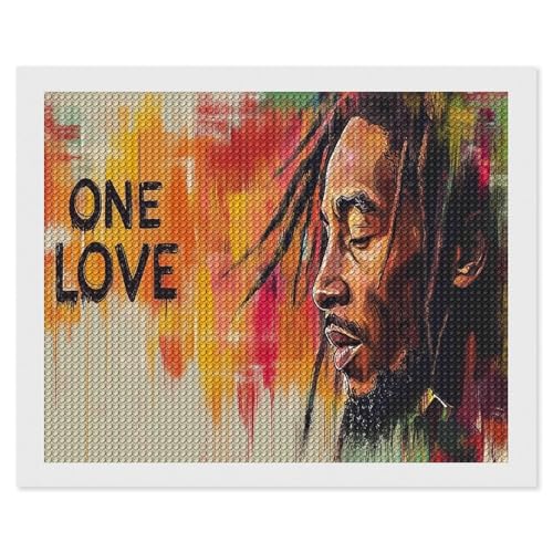 Buddha Diamond Painting Kits for Adults, 5DReggae Bob Marley Diamond Art Kits for Beginners, DIY Full Drill Crystal Gem Painting Kits for Home Wall Decor 60 * 80cm von HKFLD