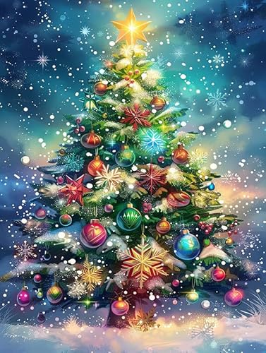 HKFLD 5D DIY Diamond Painting Christmas Tree, Diamond Art Christmas, Round Full Drill & Crafts Cross Stitch Paint by Number Kit for Home Wall Decor Decoration Gift 60x80cm-172 HKFLD 5D DIY Diamond Painting Christmas Tree, Diamond Art Christmas, Round Full Drill & Crafts Cross Stitch Paint by Number Kit for Home Wall Decor Decoration Gift 60x80cm-172 von HKFLD