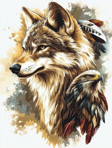 HKFLD DIY 5D Diamond Painting Kits Zubehör, Diamant Malerei Kit Adler Voll Runde Bohrer Malen nach Zahlen Malerei Stickerei Kreuzstich Diamond Dekoration30*40CM von HKFLD