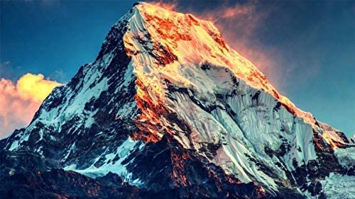 HKFLD DIY Diamond Painting by Numbered Kit,Full Drill Mount Everest Cross-Stitch Art Craft Wall Decoration 50x60cm von HKFLD