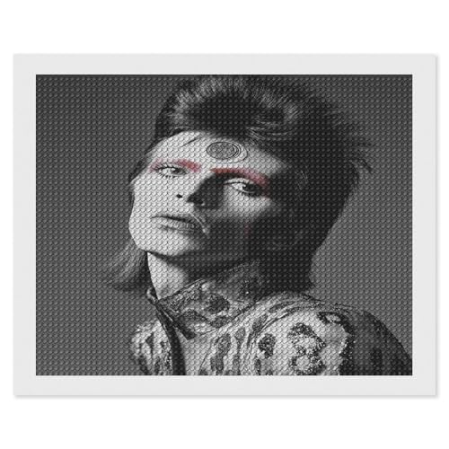 HKFLD Diamond Art Kits for Adults, David Bowie Rock Singer .5D Diamond Painting Kits, 40 * 50cm von HKFLD