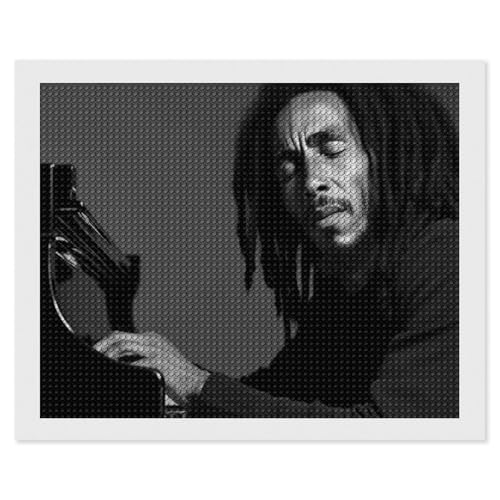 HKFLD Diamond Painting Kits for Adults, Reggae Bob Marley .Diamond Art Kits for Adults 5D Colorful Diamond Art Painting 60 * 80cm von HKFLD